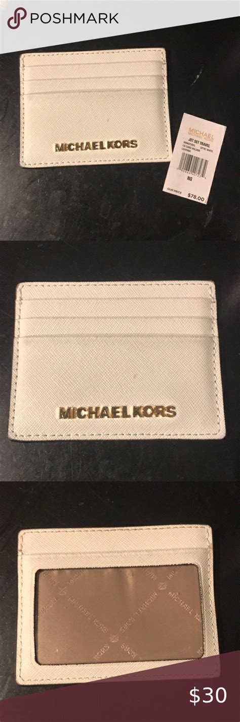 michael kors card holder white